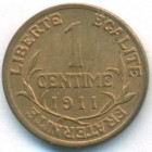 Франция, 1 сантим 1911 год (UNC)