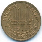 Франция, 1 сантим 1911 год (UNC)