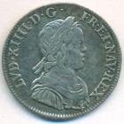 Франция, 1/4 экю 1644 год А