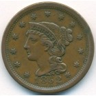 CША, 1 цент 1852 год
