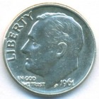 США, 10 центов 1961 год D (AU)