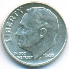 США, 10 центов 1946 год