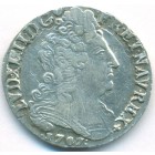 Франция, 1/4 экю 1707 год Т