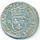 Франция, 1/4 экю 1644 год L