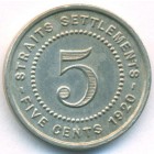 Стрейтс Сетлментс, 5 центов 1920 год