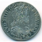 Франция, 1/4 экю 1644 год А