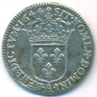 Франция, 1/12 экю 1644 год А