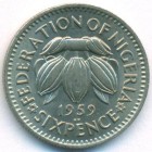 Нигерия, 6 пенсов 1959 год (UNC)