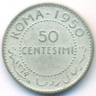 Сомали, 50 чентезимо 1950 год