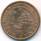 Либерия, 1 цент 1961 год (UNC)