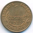 Франция, 1 сантим 1911 год (UNC)