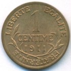 Франция, 1 сантим 1911 год (UNC)