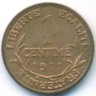 Франция, 1 сантим 1911 год (UNC)