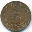 Франция, 2 сантима 1911 год (UNC)