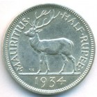 Маврикий, 1/2 рупии 1934 год (UNC)