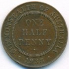 Австралия, 1/2 пенни 1938 год