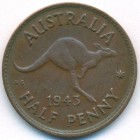 Австралия, 1/2 пенни 1943 год