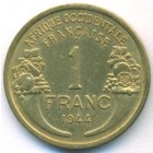 Французская Западная Африка, 1 франк 1944 год