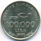 Турция, 100 000 лир 2000 год (UNC)