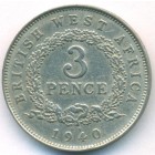 Британская Западная Африка, 3 пенса 1940 год KN