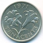 Бермудские острова, 10 центов 1971 год (AU)