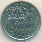 Монако, 1 франк 1975 год (UNC)