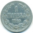 Княжество Финляндия, 1 марка 1865 год S