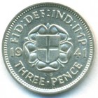 Великобритания, 3 пенса 1941 год
