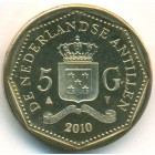 Нидерландские Антилы, 5 гульденов 2010 год (UNC)