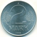 ГДР, 2 марки 1982 год (UNC)