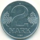 ГДР, 2 марки 1989 год (UNC)