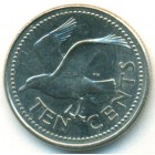 Барбадос, 10 центов 1996 год (UNC)