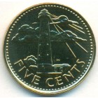 Барбадос, 5 центов 2012 год (UNC)