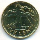 Барбадос, 5 центов 2008 год (UNC)