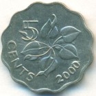 Свазиленд, 5 центов 2000 год (AU)