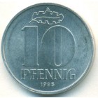 ГДР, 10 пфеннигов 1985 год (UNC)