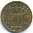 Бельгия, 50 сантимов 1974 год (AU)