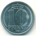 ГДР, 10 пфеннигов 1987 год (UNC)