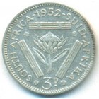 Южная Африка, 3 пенса 1952 год
