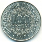 Западно-Африканские Штаты, 100 франков 1977 год (AU)