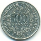 Западно-Африканские Штаты, 100 франков 1968 год