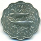 Багамские острова, 10 центов 1969 год (UNC)
