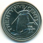 Барбадос, 25 центов 2000 год (UNC)