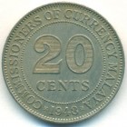 Малайя, 20 центов 1948 год