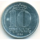 ГДР, 10 пфеннигов 1986 год (UNC)