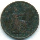 Великобритания, 1 фартинг 1862 год