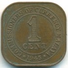 Малайя, 1 цент 1945 год (AU)