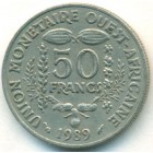 Западно-Африканские Штаты, 50 франков 1989 год