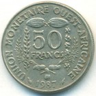 Западно-Африканские Штаты, 50 франков 1987 год