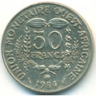 Западно-Африканские Штаты, 50 франков 1984 год